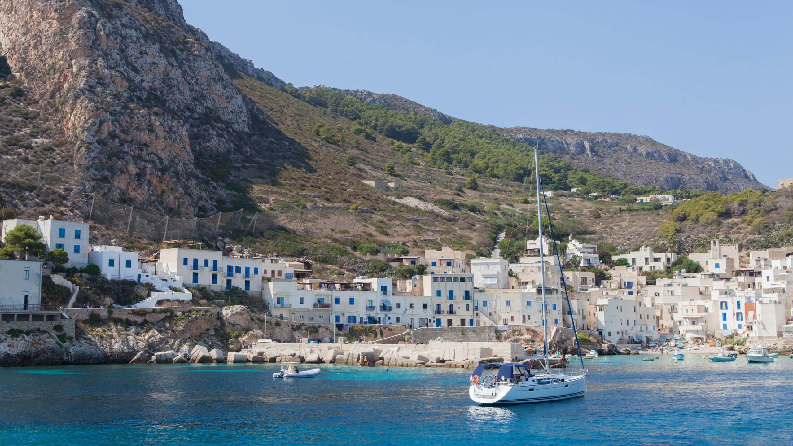 Der Ort Levanzo auf der Isola de Levanzo