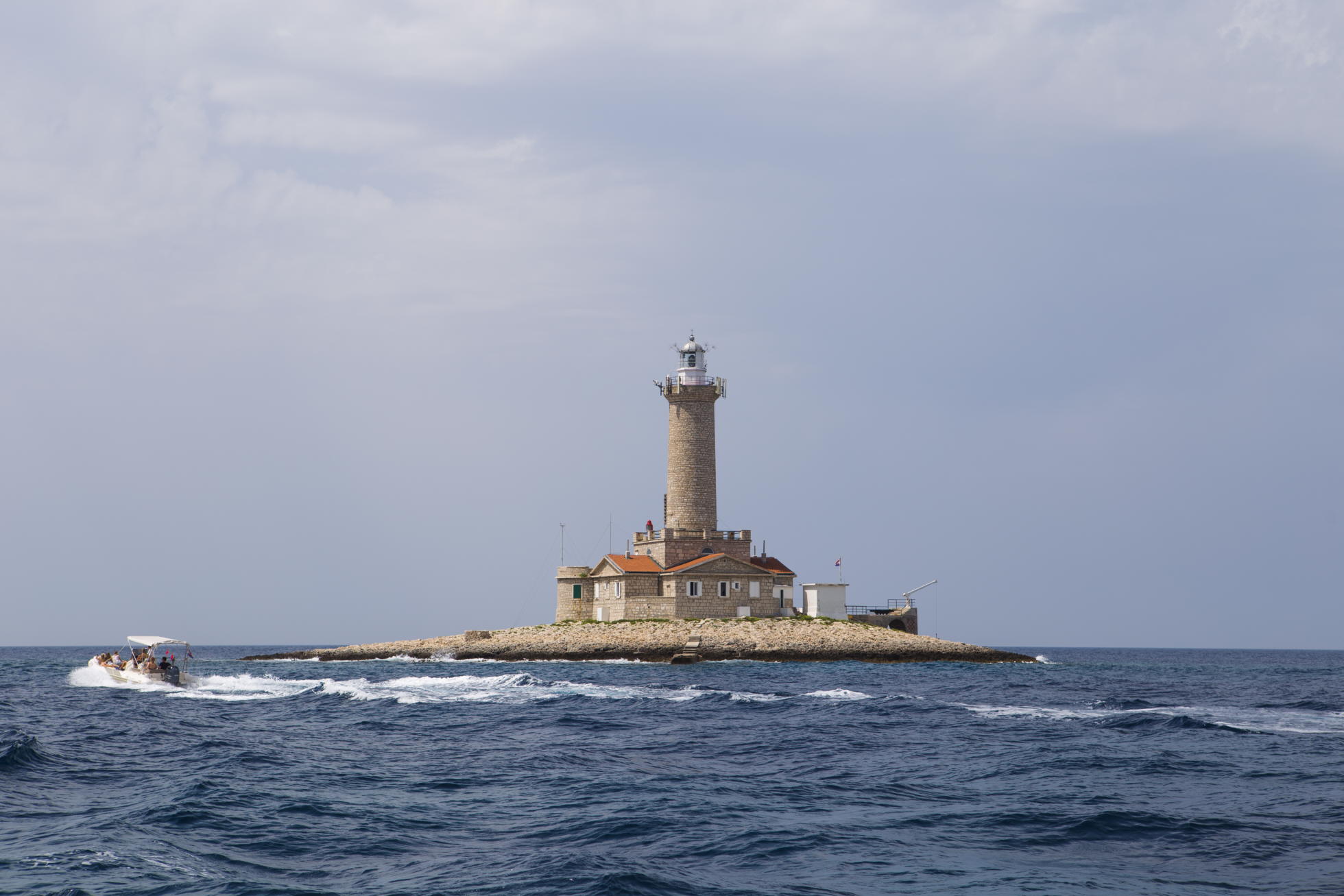 Der Leuchtturm Porer an der Südspitze Istriens