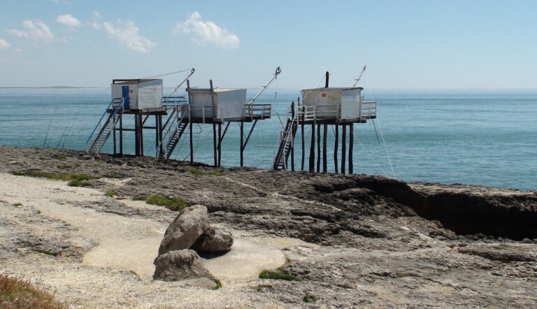 Fischen an der Küste bei La Rochelle