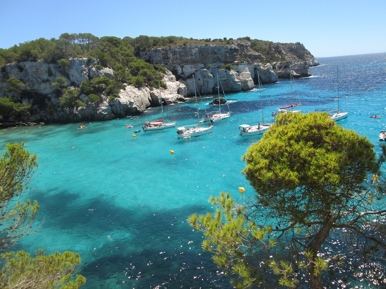 Bucht auf der Insel Menorca