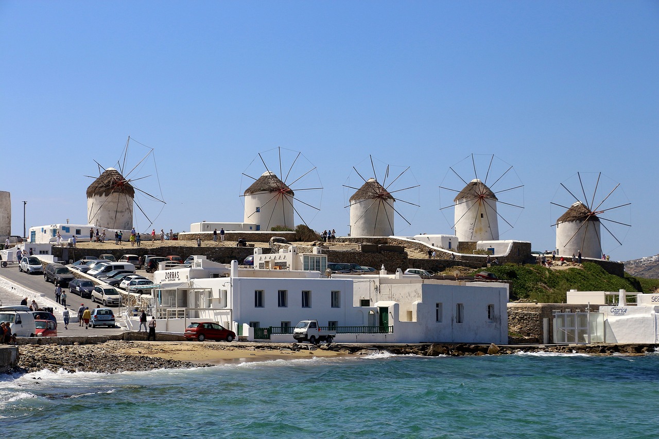 Die berühmten Mühlen von Mykonos